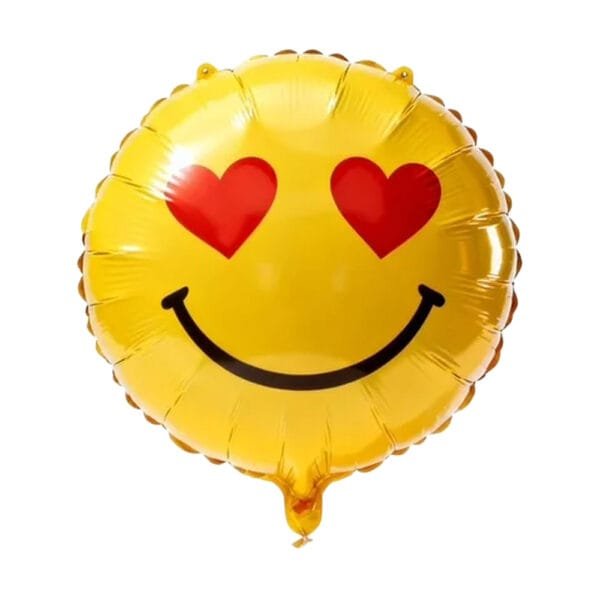 Heart-Eyes Emoji Mylar Balloon the brat shack
