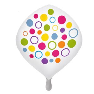 Colorful Polka Dot Diamond Shape Mylar Balloon the brat shack