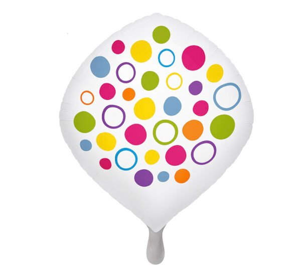 Colorful Polka Dot Diamond Shape Mylar Balloon the brat shack