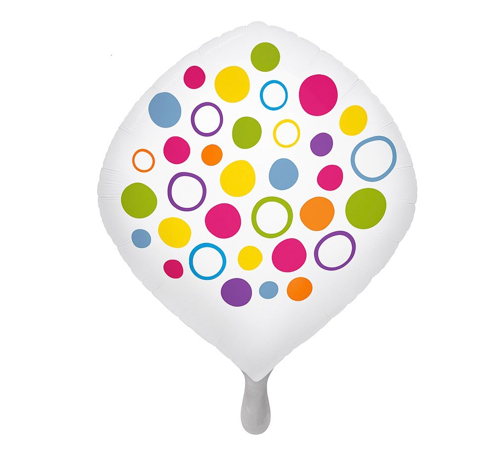 Colorful Polka Dot Diamond Shape Mylar Balloon the brat shack