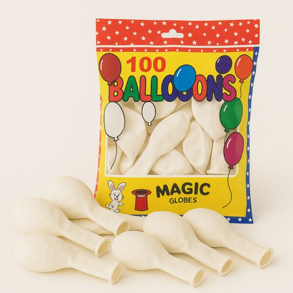5 Inch 100 count white Balloons The Brat Shack