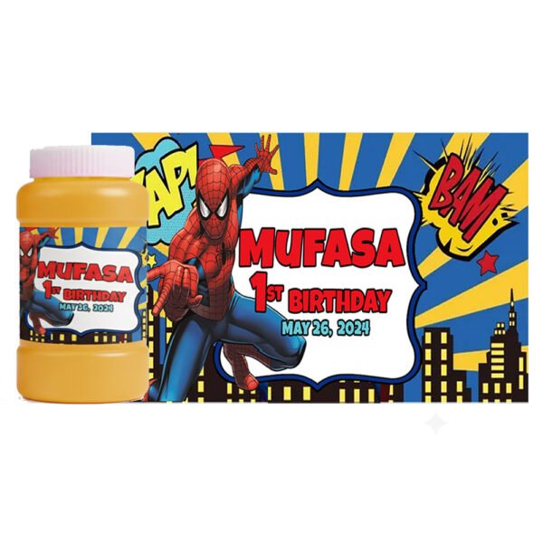 Spiderman bubbles The Brat Shack