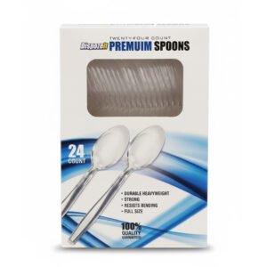 clear plastic spoons