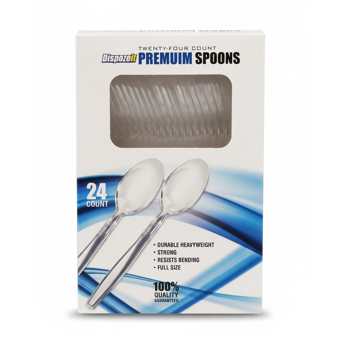 clear plastic spoons