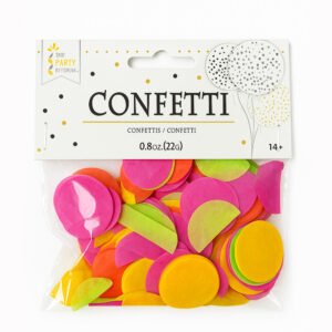 Neon Paper Round Confetti the brat shack
