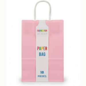 paper bag with handle-pink the brat shack