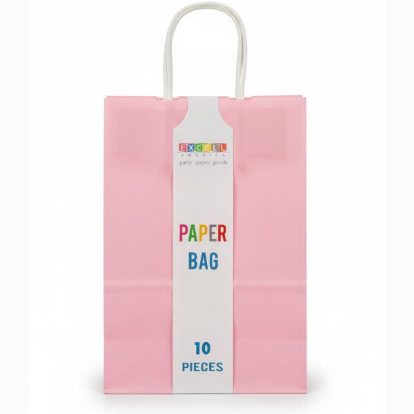 paper bag with handle-pink the brat shack