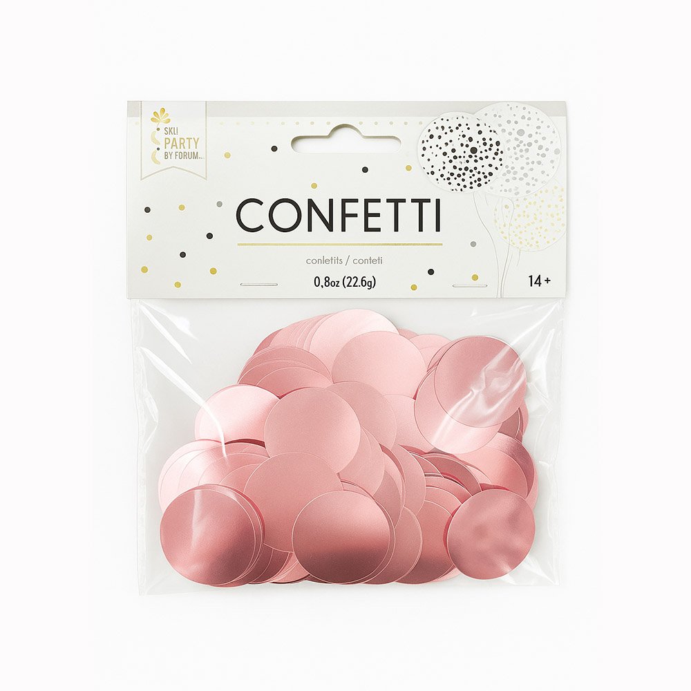 pink round metallic confetti pack, 0.8 oz, the brat shack