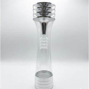 plastic champagne flutes silver