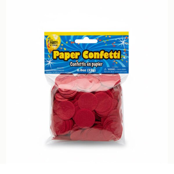 red Paper Round Confetti the brat shack