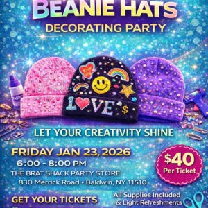 Beanie decorating class the brat shack