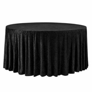 black velvet round tablecloth