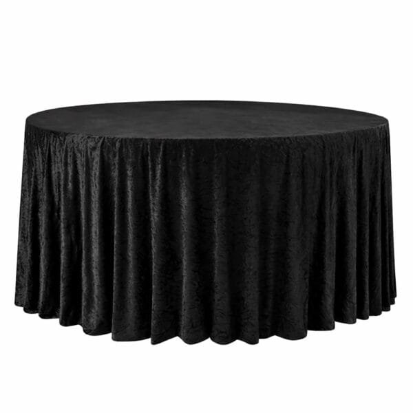 black velvet round tablecloth