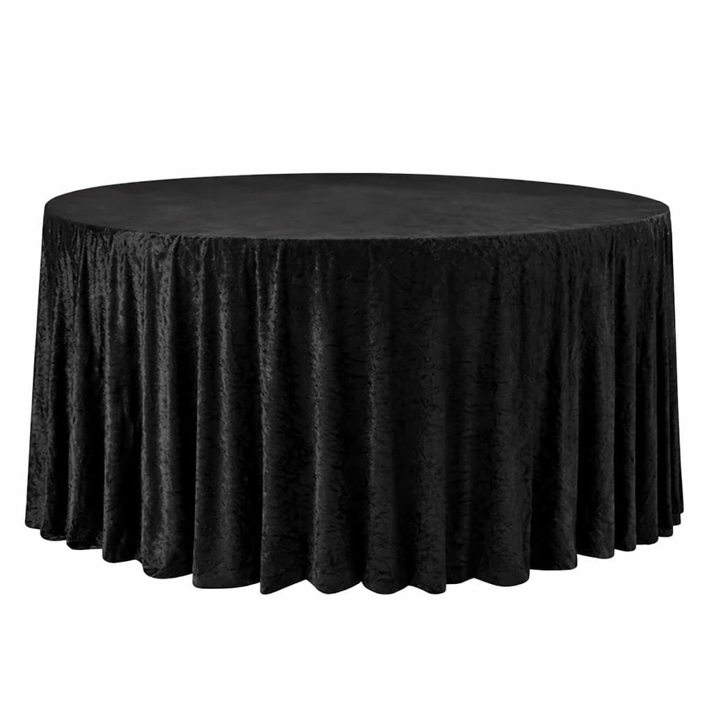 black velvet round tablecloth