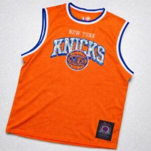 blinged out orange basketball jersey