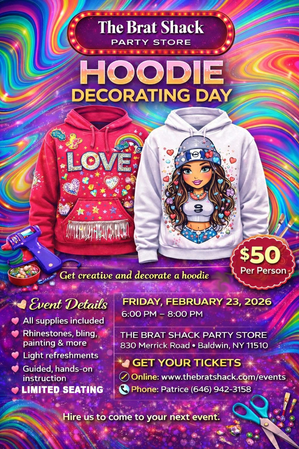 Hoodie Decorating Class Long Island