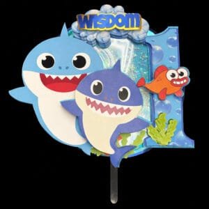 Baby shark cake topper shaker the brat shack