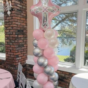 pink Cross balloon column the brat shack