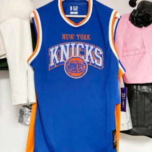 blinged out orange basketball jersey