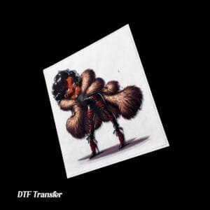 Bold Diva Glam DTF Transfer | Fashion Illustration Heat Transfer