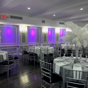 ostrich feather centerpiece