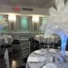 ostrich feather centerpiece with lights