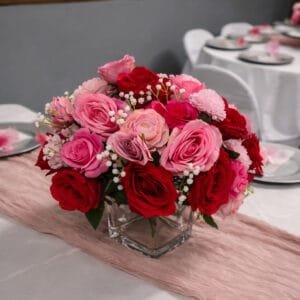 Custom Silk Flower Arrangement Centerpiece – Rental
