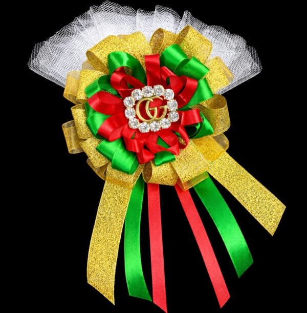 elegant Gucci theme birthday corsage