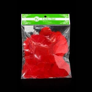 Red rose petal decorations