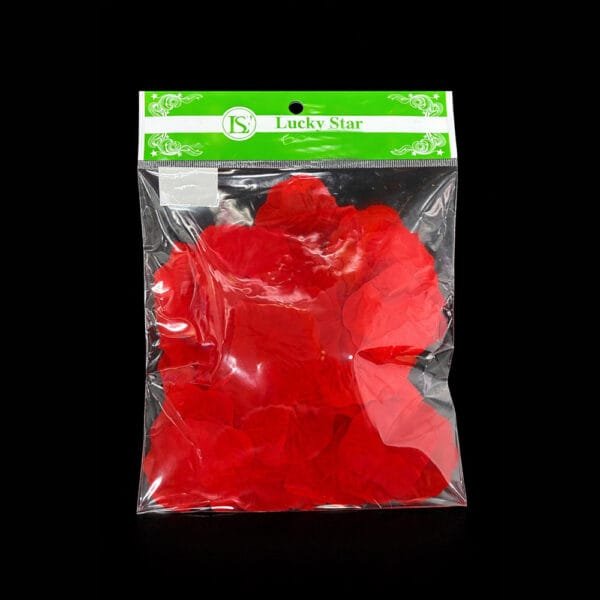 Red rose petal decorations