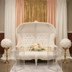Elegant wedding sweetheart setup