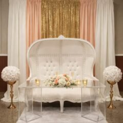 Elegant wedding sweetheart setup