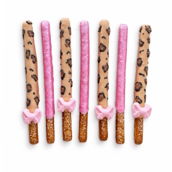 Glam Pretzel Rods – Pink & Leopard Cheetah Collection