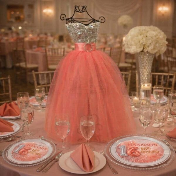elegant Tulle Dress Centerpiece