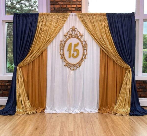 Fabric backdrop with frame
