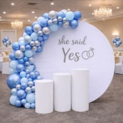 She Said Yes Engagement balloon arch