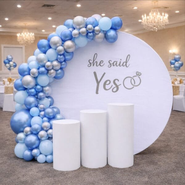 She Said Yes Engagement balloon arch