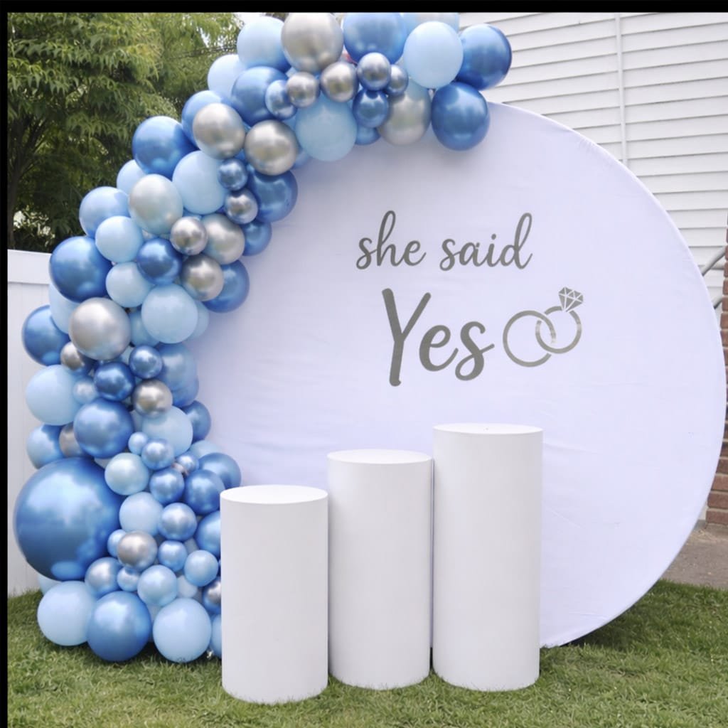 She Said Yes Engagement balloon arch