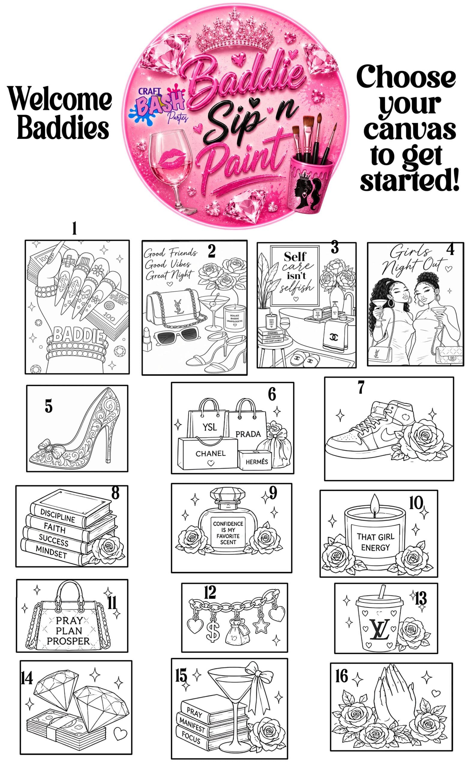 Baddie Vibes Sip & Paint  – In Store Event