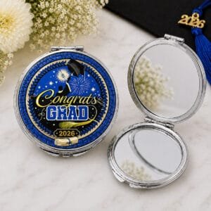 Blue Graduation Mirror Compact Favor