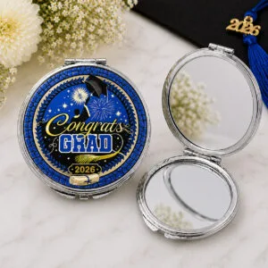 Blue Graduation Mirror Compact Favor
