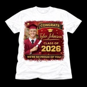 Graduate Photo Tee – Proud Family Edition Burgundy