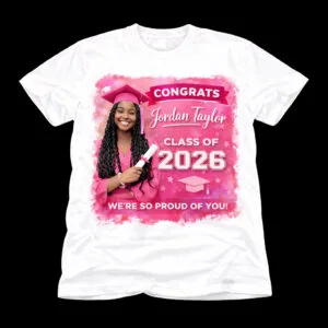 custom graduation T-shirt pink