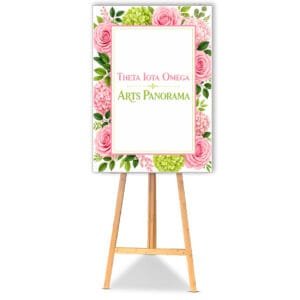 AKA flower poster board pink & green florals