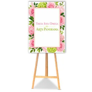 AKA flower poster board pink & green florals