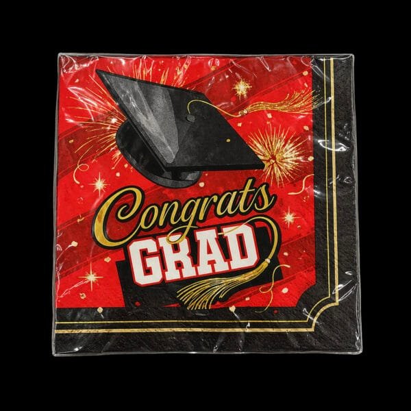 red-graduation-napkin