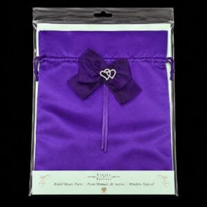 purple bridal money purse bag