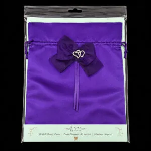 purple bridal money purse bag