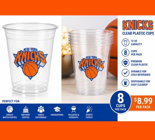Knicks disposable cups