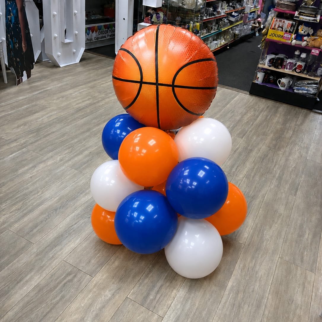 basketball balloon table-setup